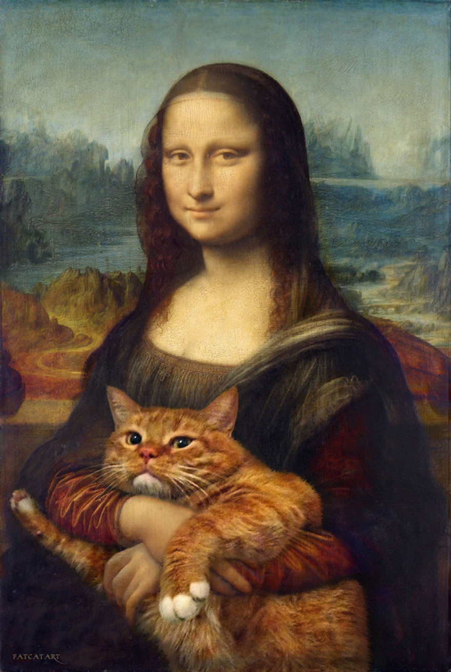 Ποιος είπε ότι μια γάτα δεν ταιριάζει σε ένα έργο τέχνης; - Εικόνα