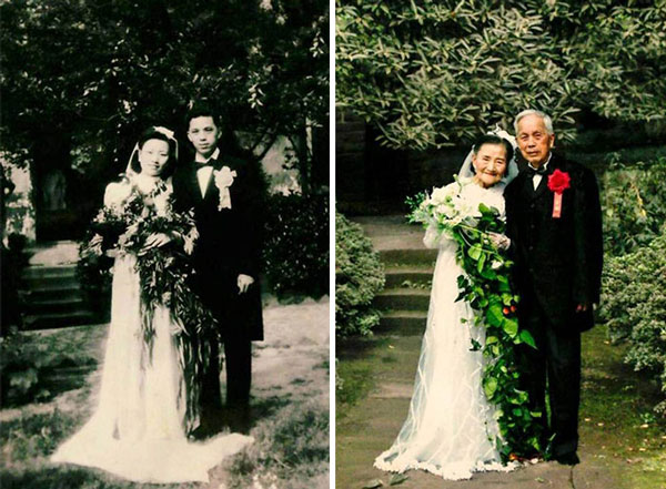 98 ετών ζευγάρι αναπαριστά το γάμο του 70 χρόνια μετά! - Εικόνα 