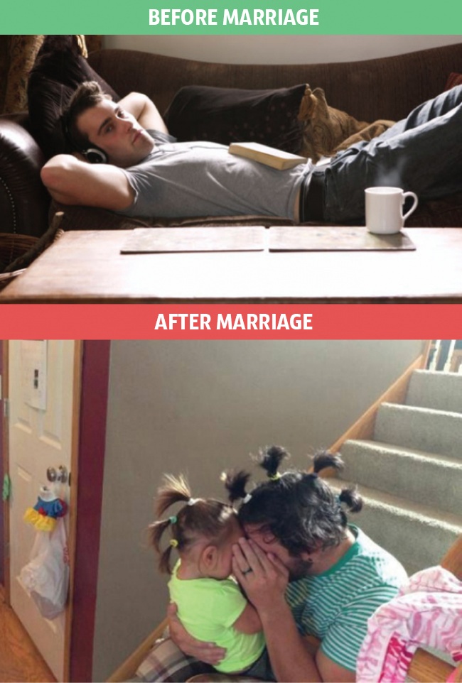 Η Ζωή Πριν και Μετά το Γάμο, μέσα από 9 Πανέξυπνες Φωτογραφίες. Για να τα βλέπουν οι ελεύθεροι… - Εικόνα2