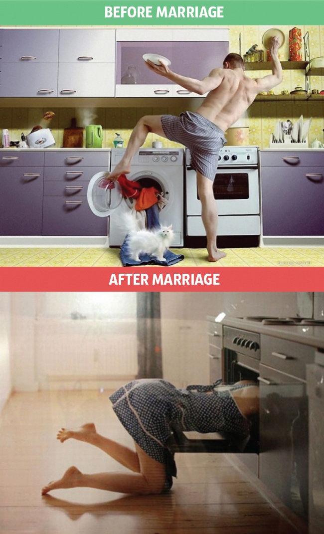 Η Ζωή Πριν και Μετά το Γάμο, μέσα από 9 Πανέξυπνες Φωτογραφίες. Για να τα βλέπουν οι ελεύθεροι… - Εικόνα5