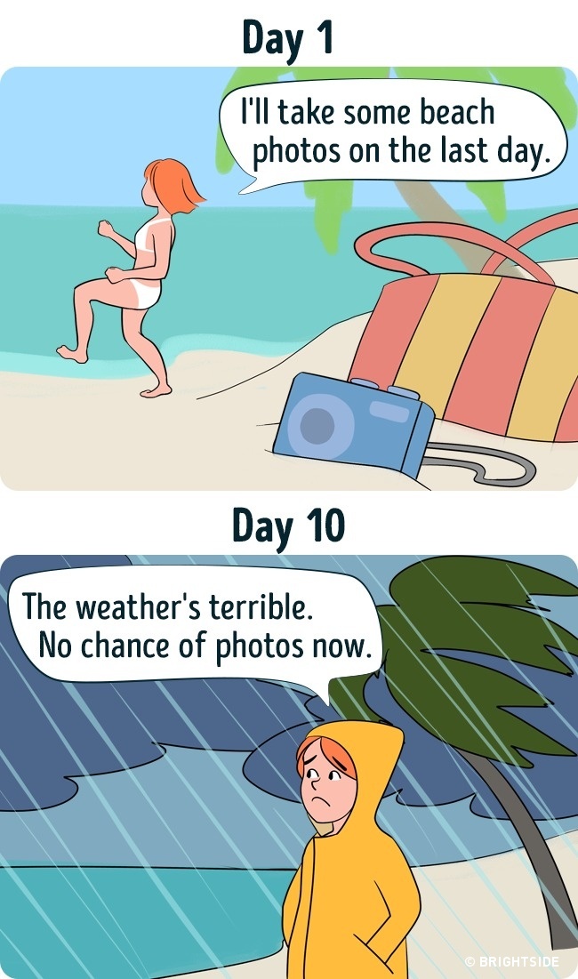 12 Αστεία Σκίτσα που αποτυπώνουν τέλεια τις διαφορές της 1ης Ημέρας Διακοπών με την Τελευταία! - Εικόνα7