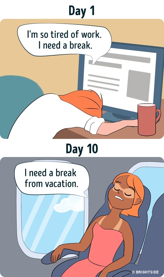 12 Αστεία Σκίτσα που αποτυπώνουν τέλεια τις διαφορές της 1ης Ημέρας Διακοπών με την Τελευταία! - Εικόνα8
