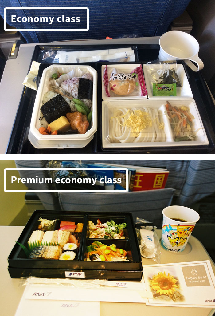 Το γεύμα που προσφέρουν οι αεροπορικές εταιρίες στην Πρώτη και στην Οικονομική θέση. - Εικόνα2