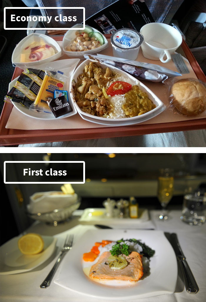 Το γεύμα που προσφέρουν οι αεροπορικές εταιρίες στην Πρώτη και στην Οικονομική θέση. - Εικόνα3