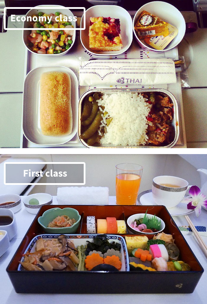 Το γεύμα που προσφέρουν οι αεροπορικές εταιρίες στην Πρώτη και στην Οικονομική θέση. - Εικόνα4