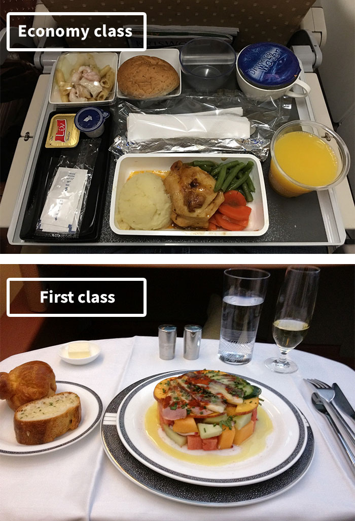 Το γεύμα που προσφέρουν οι αεροπορικές εταιρίες στην Πρώτη και στην Οικονομική θέση. - Εικόνα7