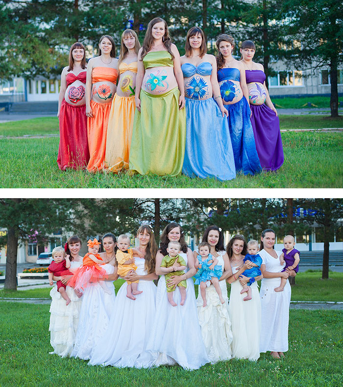 Γλυκές και δημιουργικές φωτογραφίες μαμάδων πριν και μετά τη γέννα!!! - Εικόνα 19