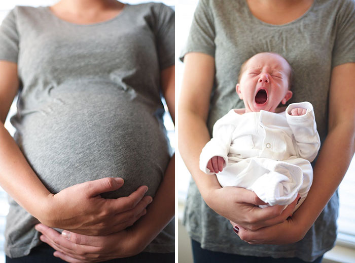 Γλυκές και δημιουργικές φωτογραφίες μαμάδων πριν και μετά τη γέννα!!! - Εικόνα 22