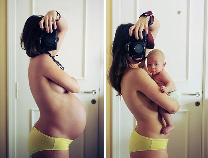 Γλυκές και δημιουργικές φωτογραφίες μαμάδων πριν και μετά τη γέννα!!! - Εικόνα 40
