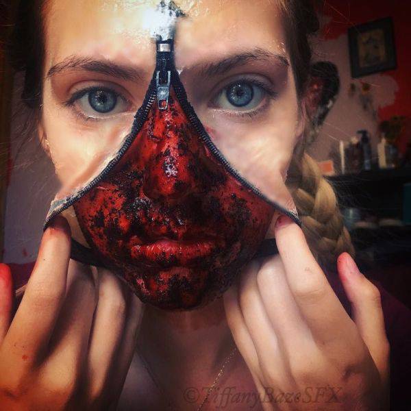 Υπερβολικά ρεαλιστικό και τρομακτικό μακιγιάζ απο την Tiffany Base  - Εικόνα 4