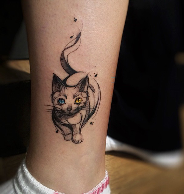 20 από τις καλύτερες ιδέες για τατουάζ με γάτες - Εικόνα 20