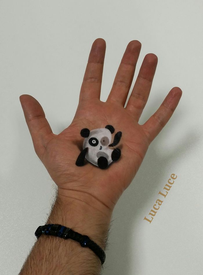 Μοναδικές τρισδιάστατες οφθαλμαπάτες στην παλάμη του χεριού του απο τον Luca Luce - Εικόνα 1