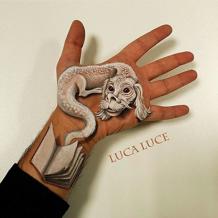 Μοναδικές τρισδιάστατες οφθαλμαπάτες στην παλάμη του χεριού του απο τον Luca Luce - Εικόνα 25