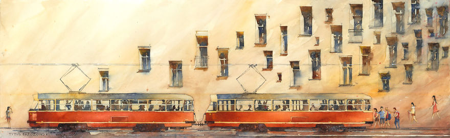 Πολωνός καλλιτέχνης αλλάζει της διαδρομές του τράμ στην πόλη του, τη Βαρσοβία - Εικόνα 6