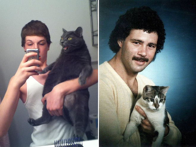 Πορτραίτα ανδρών με τις γάτες τους όχι και τόσο νορμάλ! - Εικόνα 4