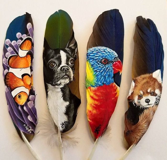 Ρεαλιστικά πορτραίτα ζώων πάνω σε φτερά - Εικόνα 8