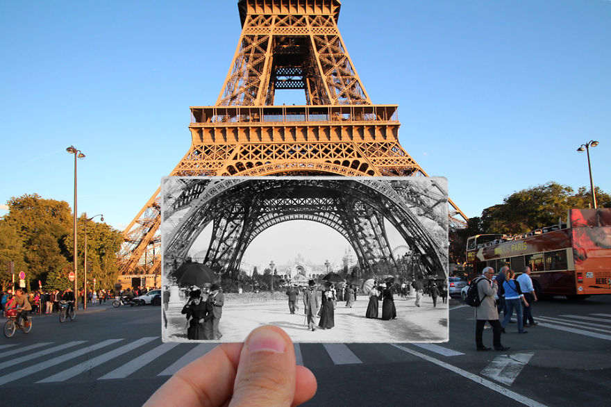 Συνδύασε παλιές και καινούργιες φωτογραφίες του Παρισιού και έφτιαξε ένα καταπληκτικό αποτέλεσμα! - Εικόνα 1