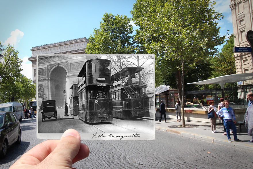 Συνδύασε παλιές και καινούργιες φωτογραφίες του Παρισιού και έφτιαξε ένα καταπληκτικό αποτέλεσμα! - Εικόνα 8