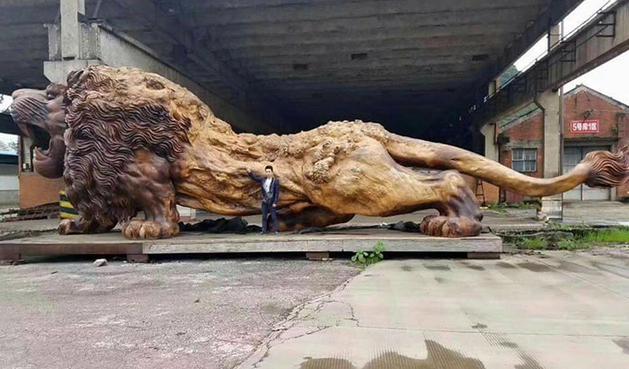 Το τεράστιο ξυλόγλυπτο λιοντάρι που έσπασε ΚΑΘΕ ρεκόρ - Εικόνα 5