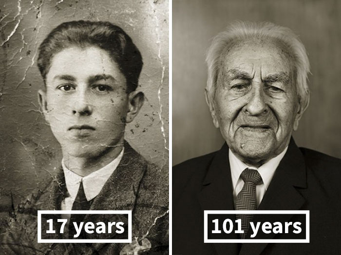 Τότε και Σήμερα Άνδρες και Γυναίκες φωτογραφίζονται στα 100 τους χρόνια! - Εικόνα 2