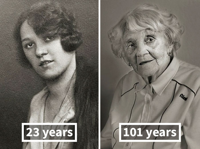 Τότε και Σήμερα Άνδρες και Γυναίκες φωτογραφίζονται στα 100 τους χρόνια! - Εικόνα 4