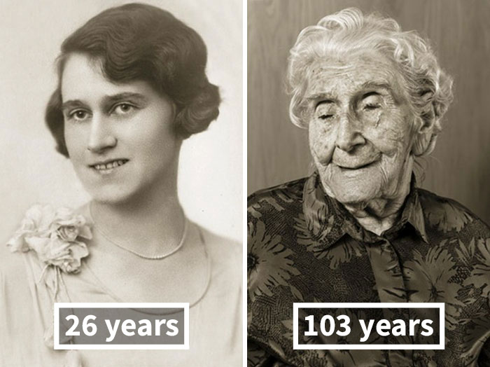 Τότε και Σήμερα Άνδρες και Γυναίκες φωτογραφίζονται στα 100 τους χρόνια! - Εικόνα 6
