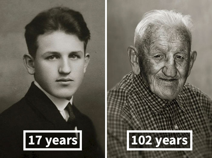Τότε και Σήμερα Άνδρες και Γυναίκες φωτογραφίζονται στα 100 τους χρόνια! - Εικόνα 7