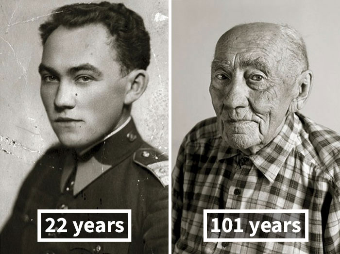 Τότε και Σήμερα Άνδρες και Γυναίκες φωτογραφίζονται στα 100 τους χρόνια! - Εικόνα 8