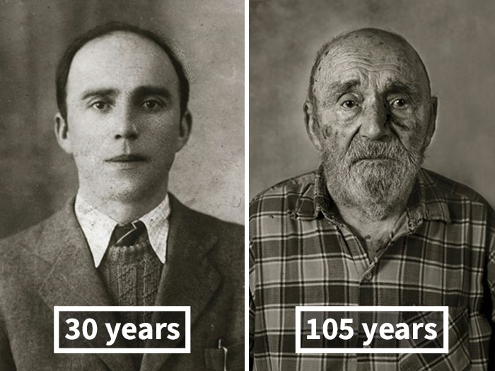 Τότε και Σήμερα Άνδρες και Γυναίκες φωτογραφίζονται στα 100 τους χρόνια! - Εικόνα 9