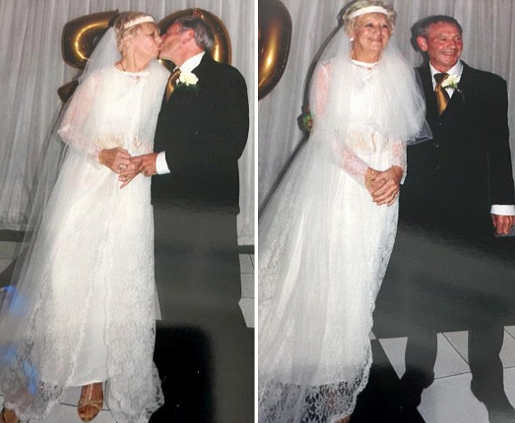 Ζευγάρι γιορτάζει την 50η επέτειό του με τα ίδια ρούχα που φορούσε την ημέρα του γάμου του - Εικόνα 4