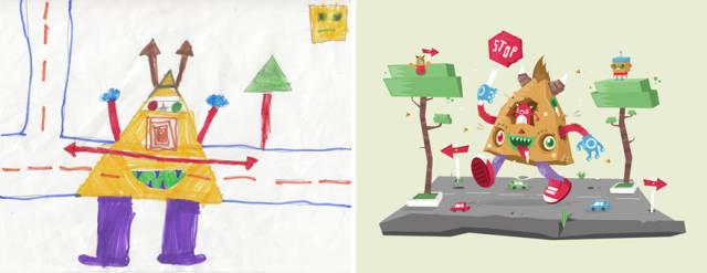 Καλλιτέχνες αναδημιούργησαν σχέδια παιδιών με τερατάκια και τα αποτέλεσμα είναι εκπληκτικό - Εικόνα 55