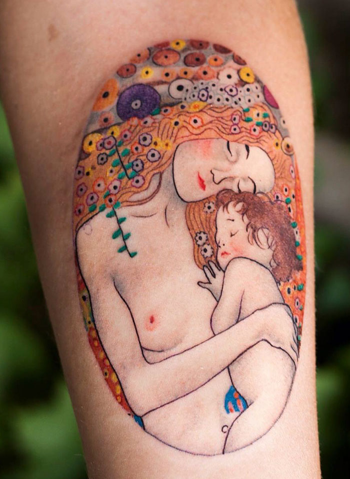 Πανέμορφα τατουάζ εμπνευσμένα από τους πίνακες του Gustav Klimt  - Εικόνα 8