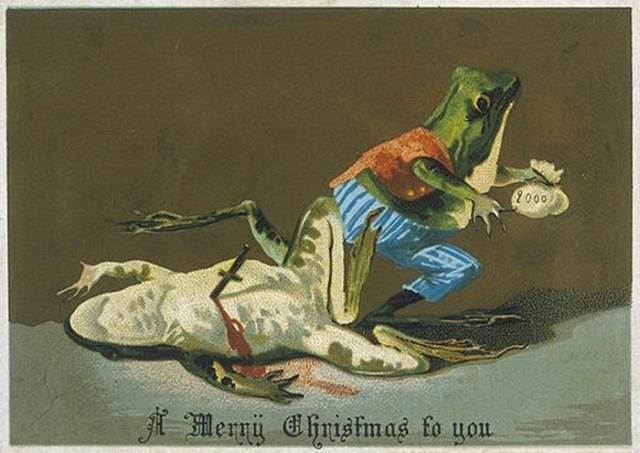 Παράξενες και ανατριχιαστικές βικτοριανές Χριστουγεννιάτικες κάρτες - Εικόνα 7