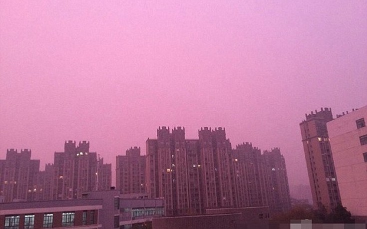 Ο ουρανός βάφτηκε ροζ σε πόλη της Κίνας - Εικόνα 6