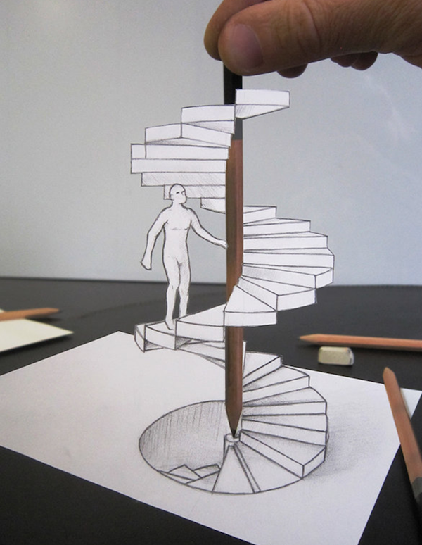 Με εργαλείο ένα απλό μολύβι, φτιάχνει απίθανα 3D σχέδια - Εικόνα 21