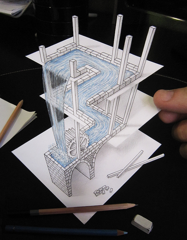 Με εργαλείο ένα απλό μολύβι, φτιάχνει απίθανα 3D σχέδια - Εικόνα 7