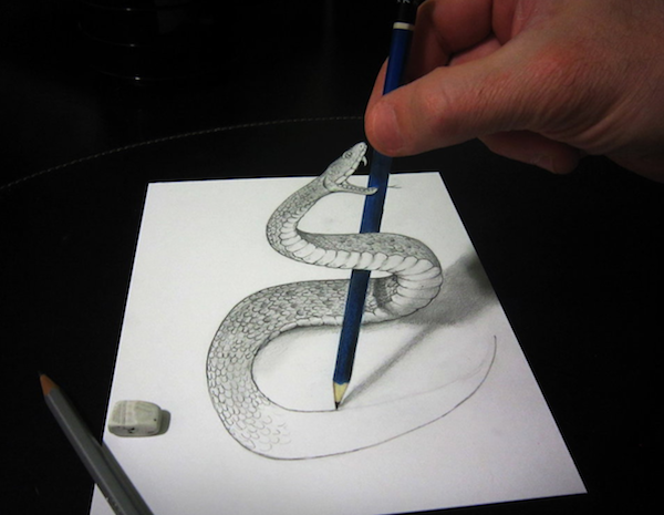 Με εργαλείο ένα απλό μολύβι, φτιάχνει απίθανα 3D σχέδια - Εικόνα 9