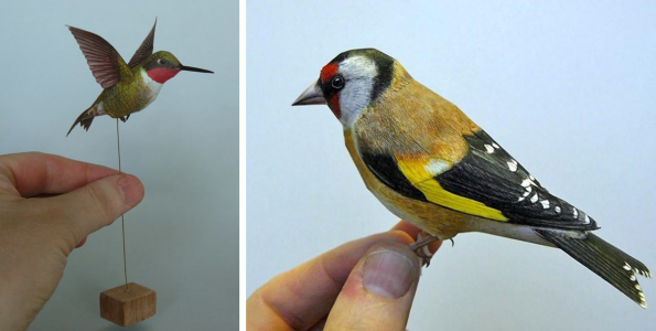 Εντυπωσιακά πουλιά φτιαγμένα απο χαρτί απο τον Johan Scherft