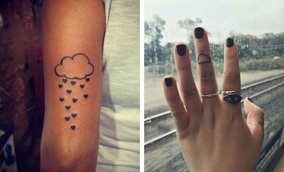Χαριτωμένα μικρά tattoo με συννεφάκια!!