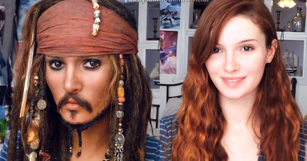 Η κοπέλα που μεταμορφώθηκε στον Jack Sparrow!