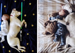 Η σκυλίτσα τους και το 8μηνο μωρό τους ρίχνουν τους καλύτερους ύπνους