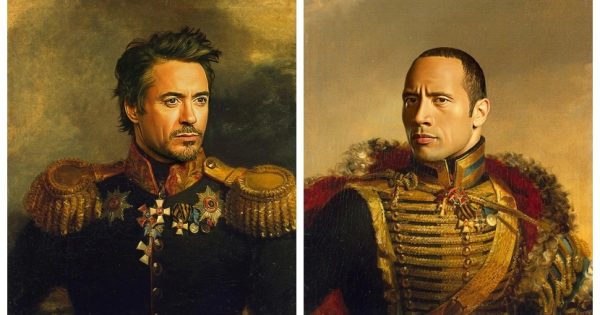 Διάσημοι μετατρέπονται σε επικά στρατιωτικά πορτραίτα