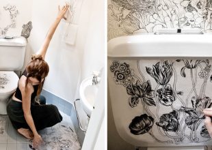 Μετατρέποντας τη βαρετή τουαλέτα της σε έργο τέχνης