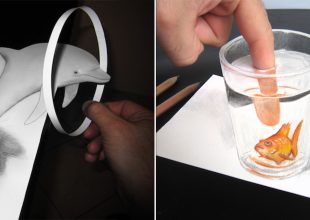 Με εργαλείο ένα απλό μολύβι, φτιάχνει απίθανα 3D σχέδια