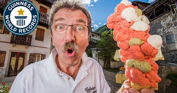 Ρεκόρ Γκίνες: Πόσες μπάλες παγωτό χωράνε σε ένα χωνάκι